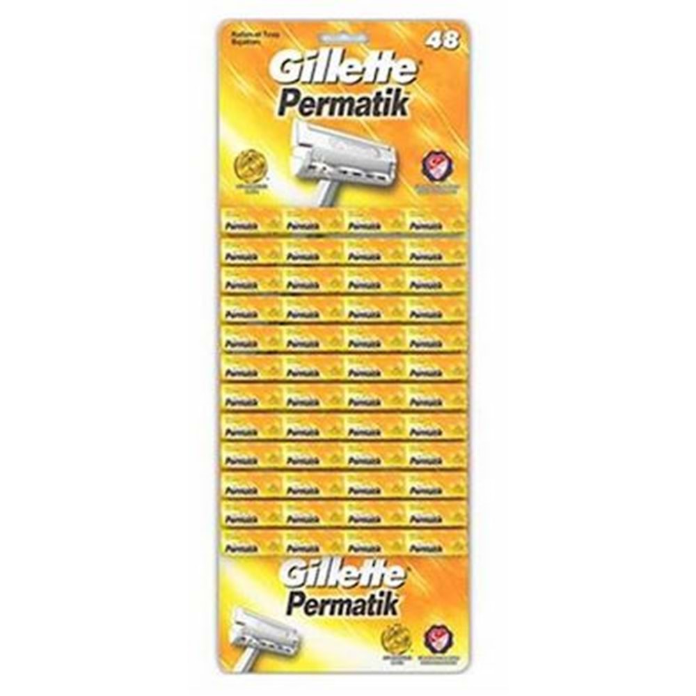 Gillette Permatik Kullan At Tıraş Bıçağı Kartela 48 Li