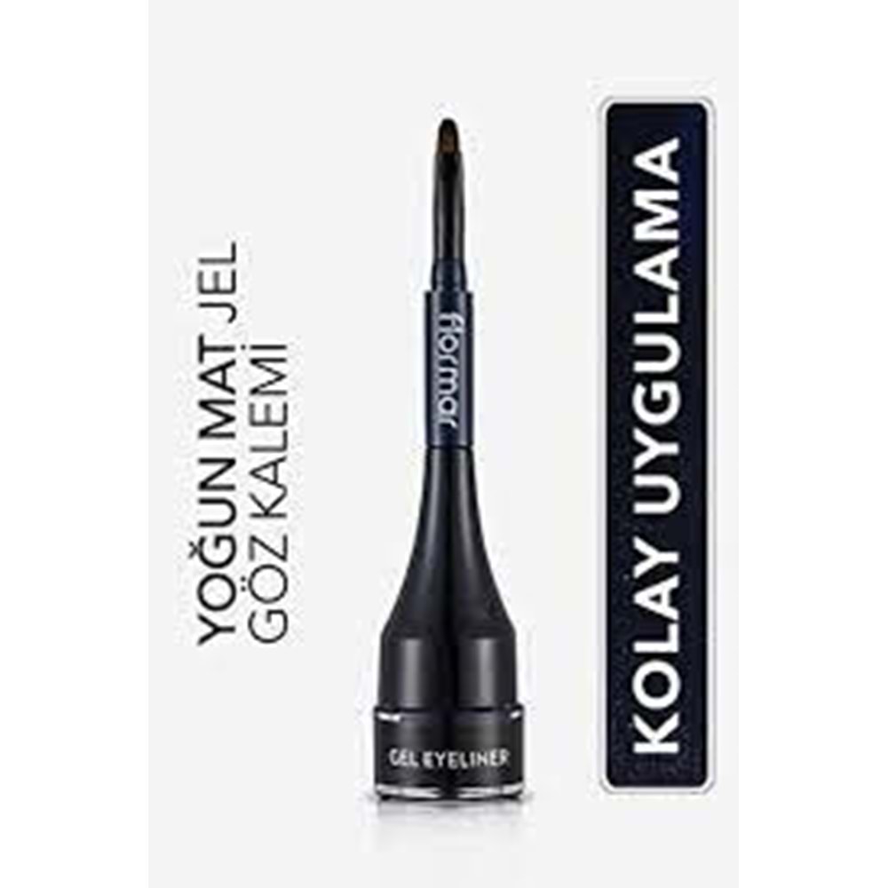Flormar Yoğun Pigmentli Mat Jel Eyeliner -Gel Eyeliner-02 Oceanblue