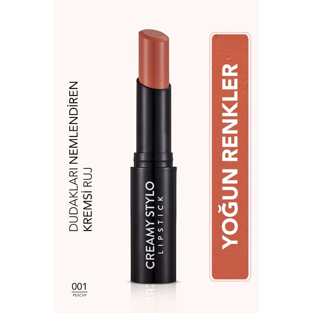 Flormar Yarı Parlak Stick Ruj Creamy Stylo Lipstick 001