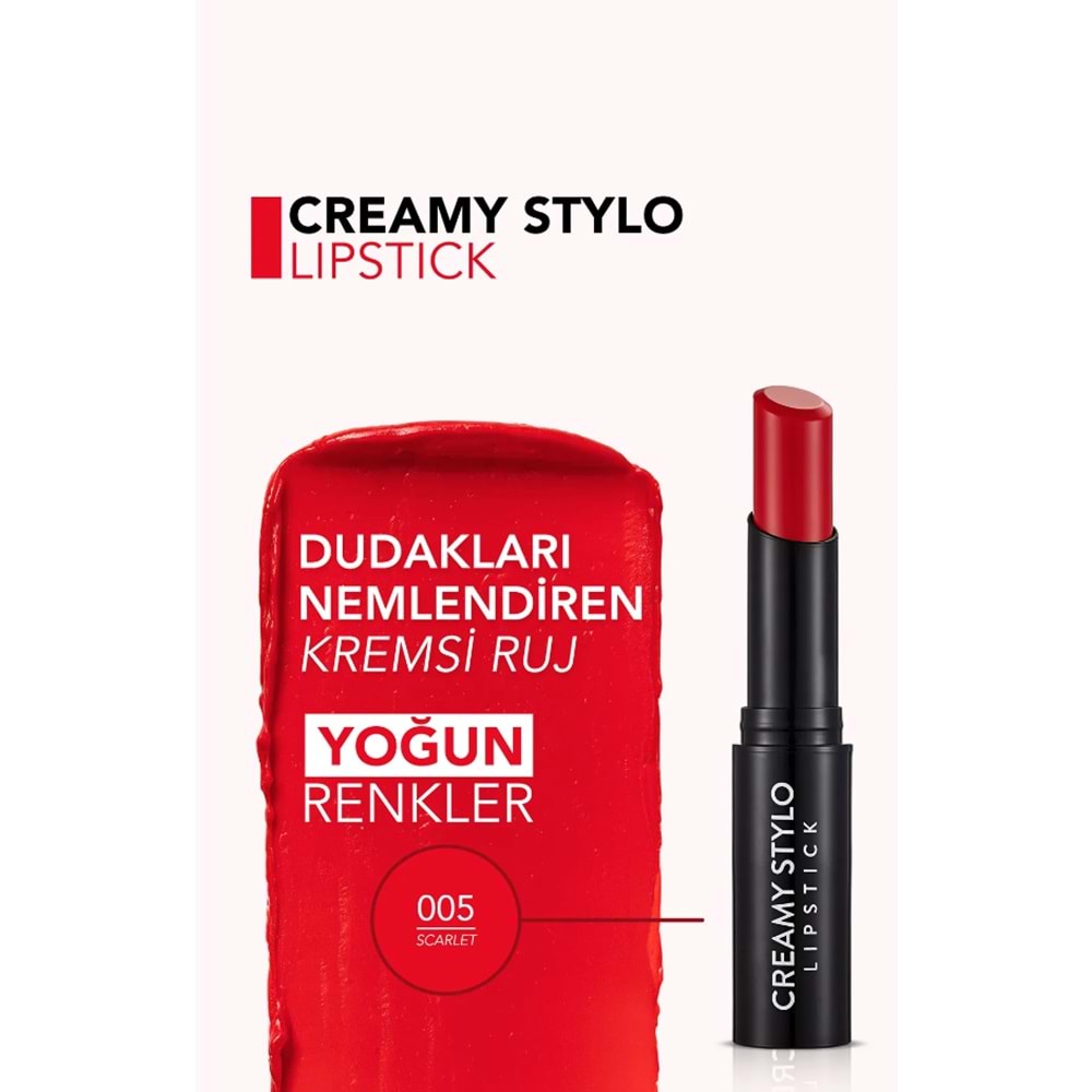 Flormar Yarı Parlak Stick Ruj Creamy Stylo Lipstick 005