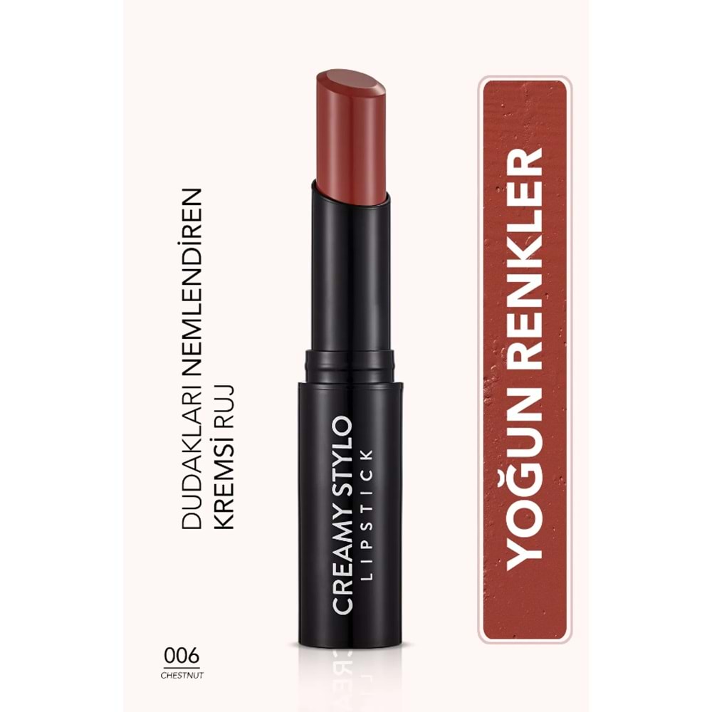 Flormar Yarı Parlak Stick Ruj Creamy Stylo Lipstick 006