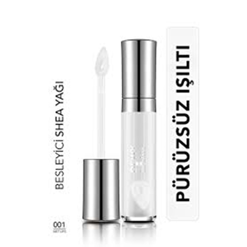 Flormar Besleyici Dudak Parlatıcısı - Dewy Lip Glaze - 001 Wet Lips