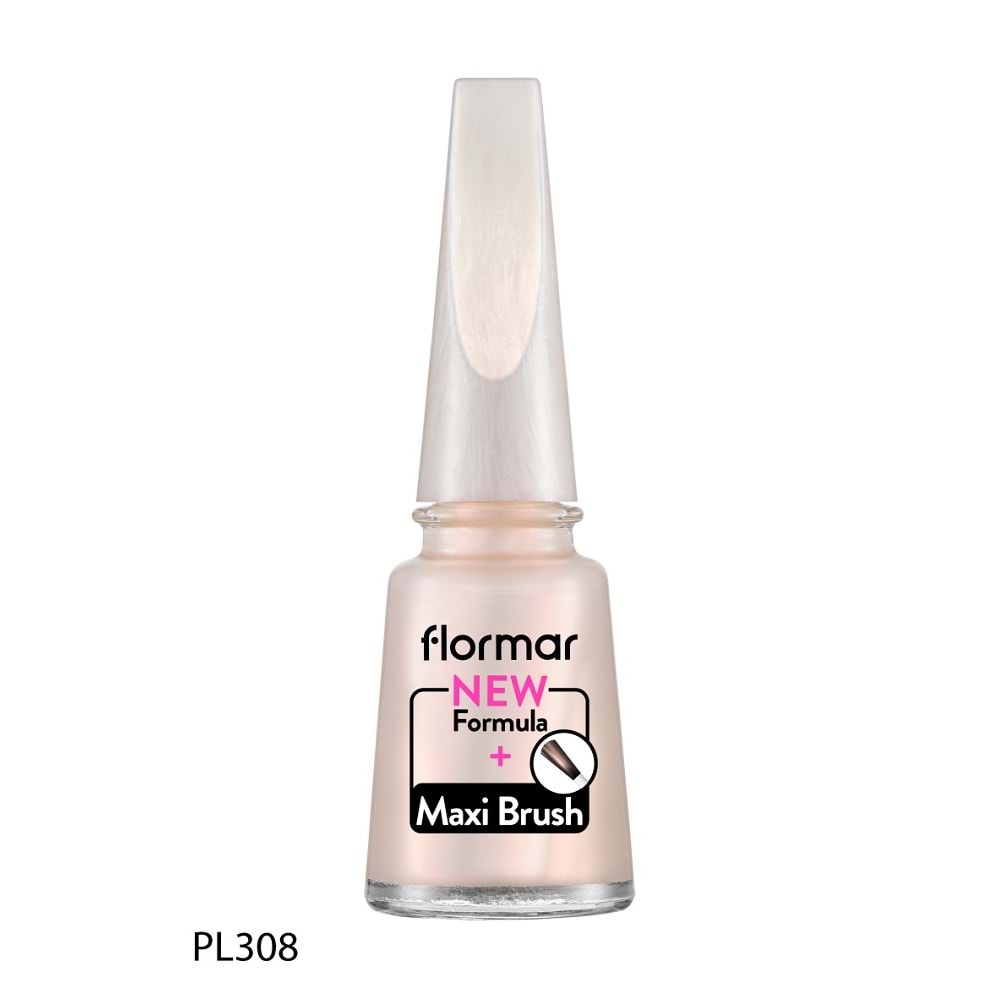Flormar Oje Maxi Brush Pearly Pl308 Snow Glam New