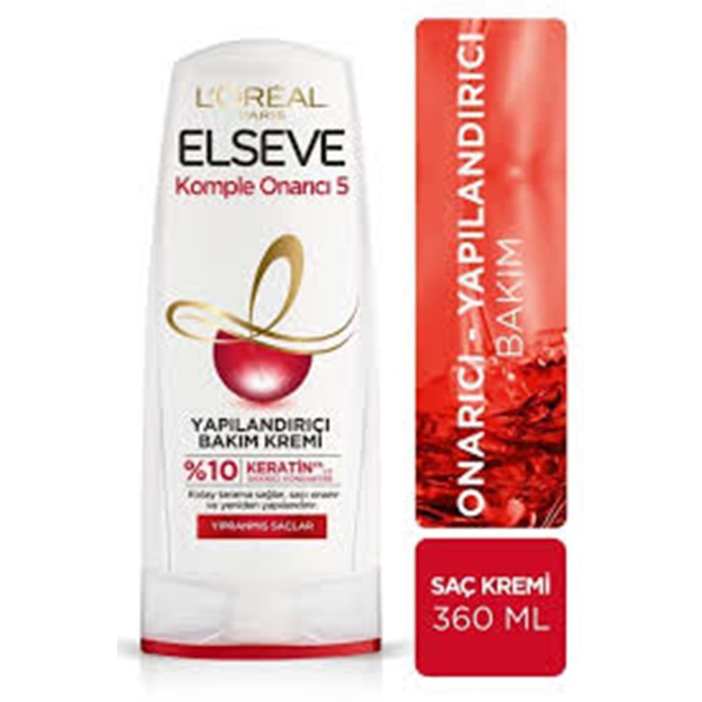 Elseve L'oréal Paris Komple Onarıcı 5 Yapılandırıcı Bakım Kremi 360 ml
