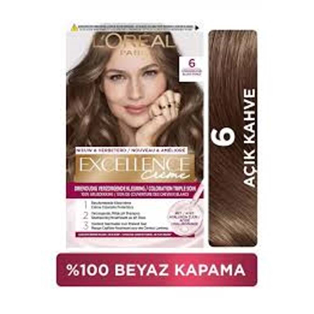 Loreal Paris Excellence Creme 6 Açık Kahve