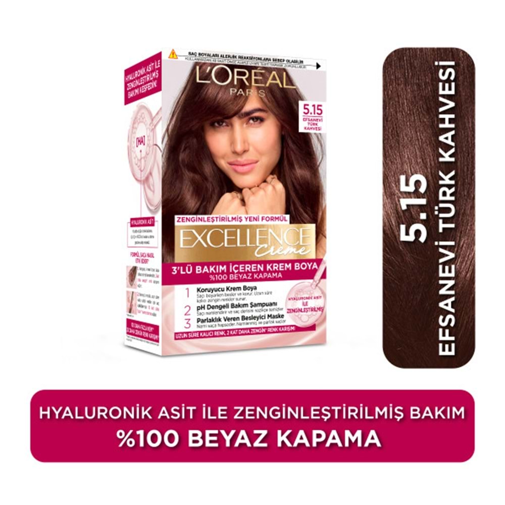 LOreal Paris Excellence Creme 5.15 Efsanevi Türk Kahvesi Saç Boyası