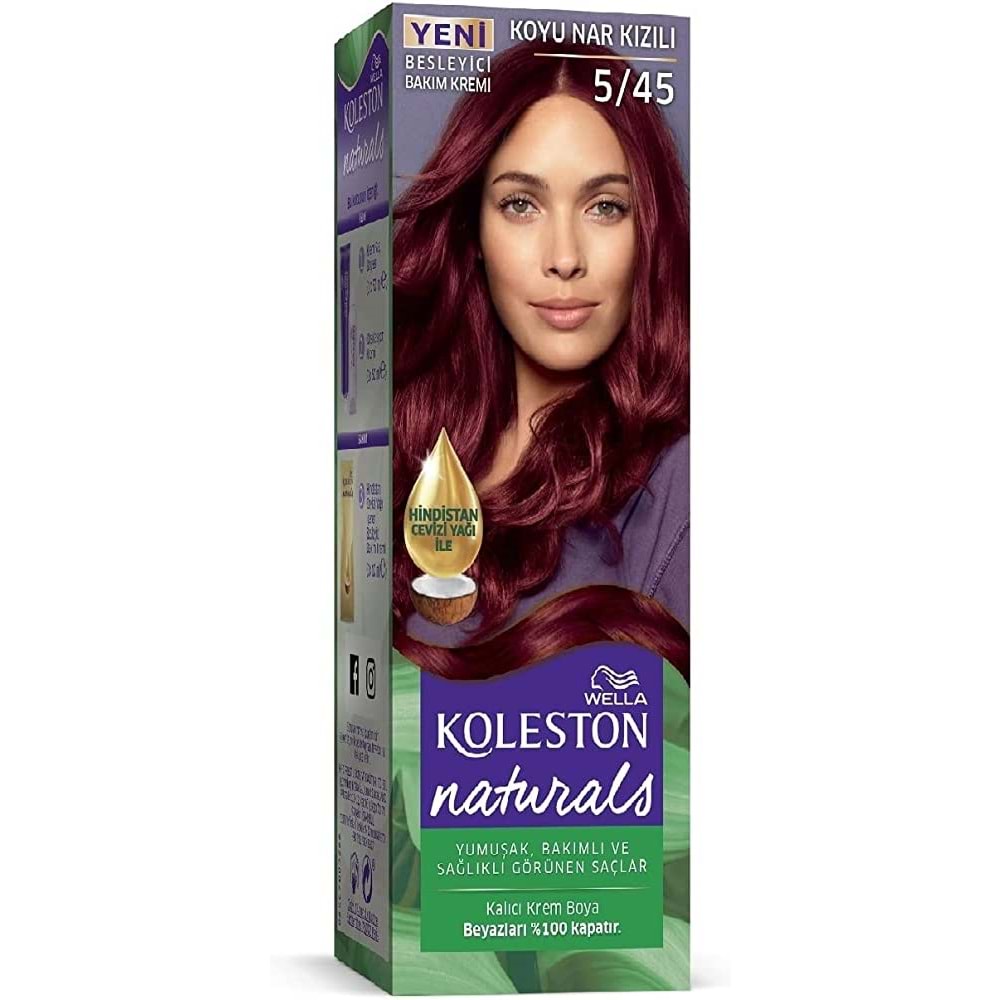 Koleston Naturals Saç Boyası 5/45 Koyu Nar Kızılı