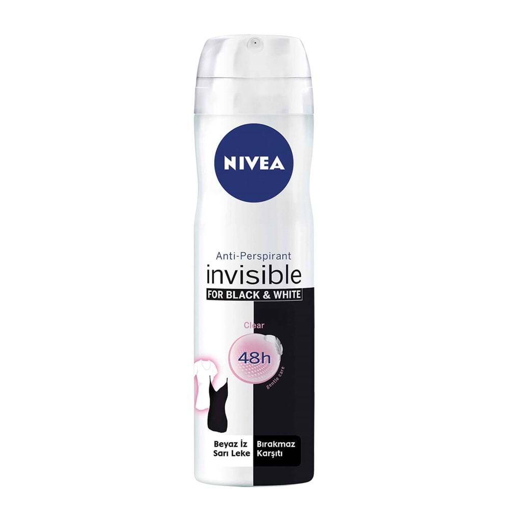 Nivea Women Invisible Black Whıte Clear Deodorant Sprey