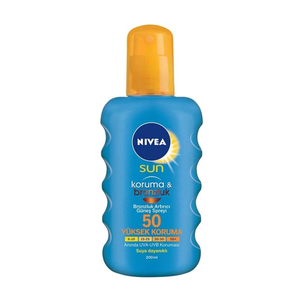 Nivea Sun Koruma ve Bronzluk Arttırıcı Güneş Spreyi 50 200 ml