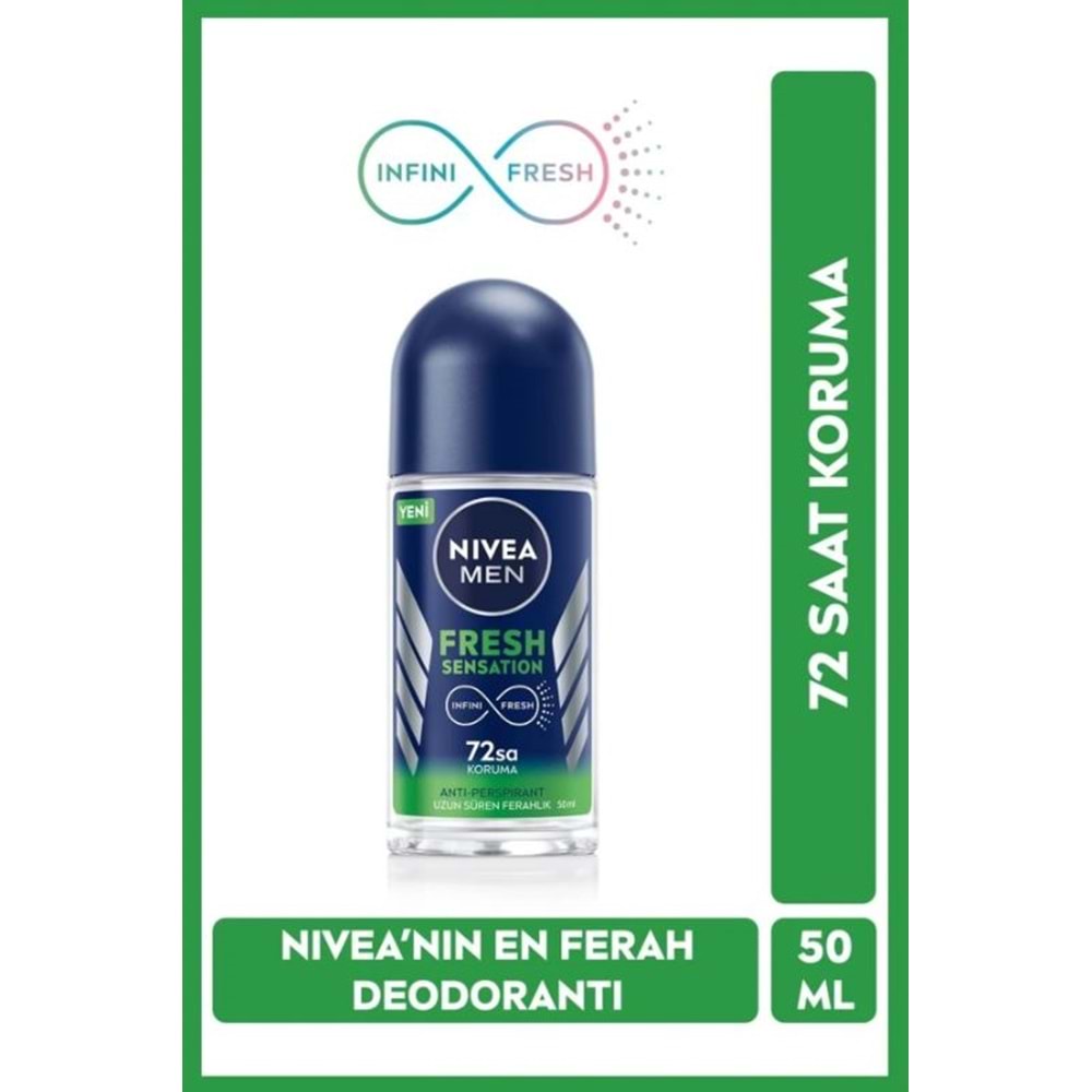 Nivea Men Fresh Sensation Roll On Deodorant 50 Ml