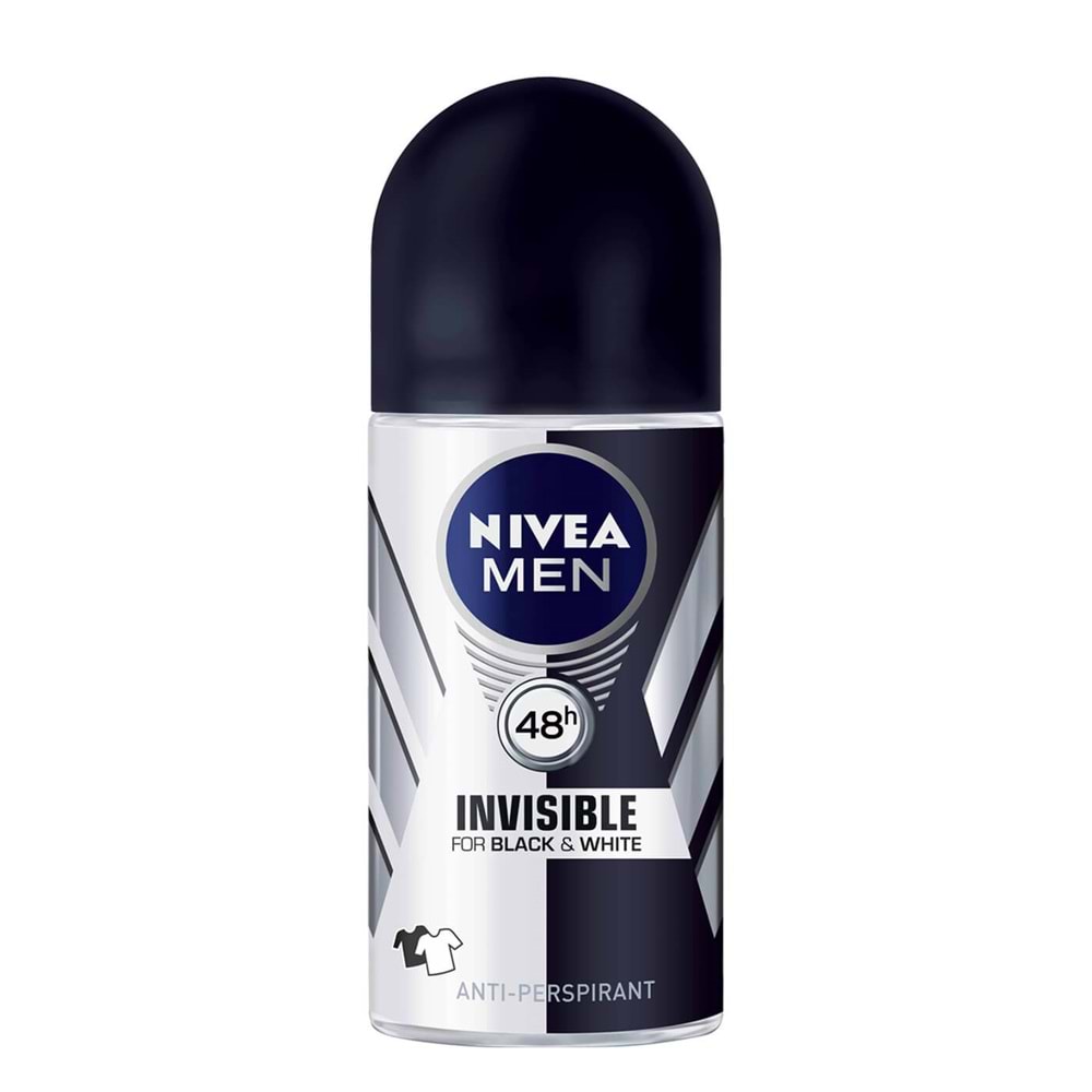 Nivea Invisible Black- White 50 ml Erkek Roll-on