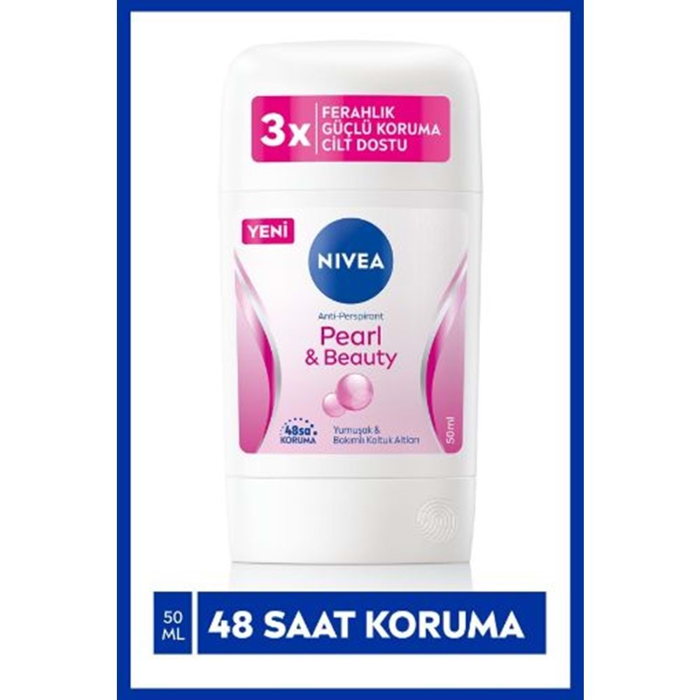 Nivea Kadın Stick Deodorant Pearl&beauty,48 Saat Anti-perspirant Koruma 50ml