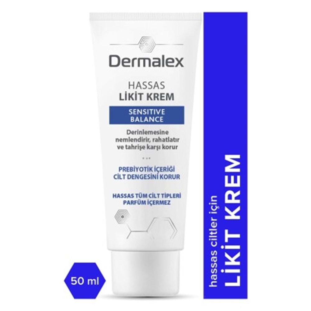 Dermalex Sensitive Nemlendirici Rahatlatıcı Prebiyotik İçerikli Likit Yüz Kremi 50ml