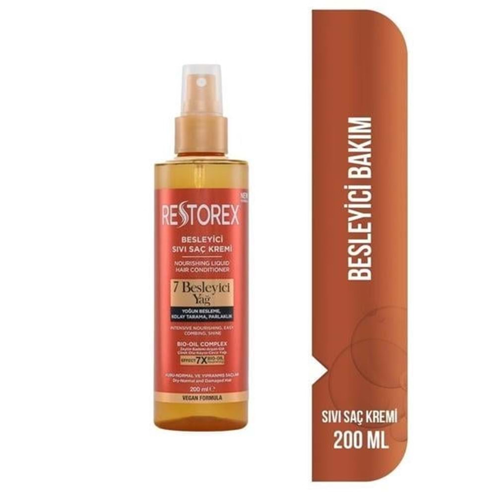 Restorex 7 Besleyici Yağ Sıvı Saç Kremi 200 Ml