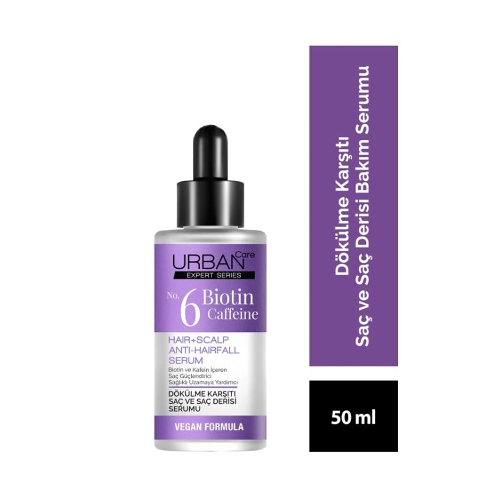 Urban Care Expert No.6 Biotin Caffeine Dökülme Karşıtı Saç Bakım Serumu-50 ml-vegan