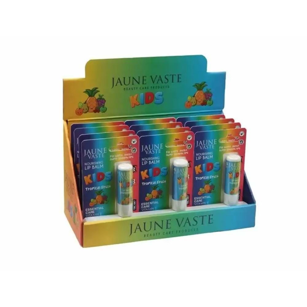 Jaune Vaste Kids Lip Stick 12 Li Stand