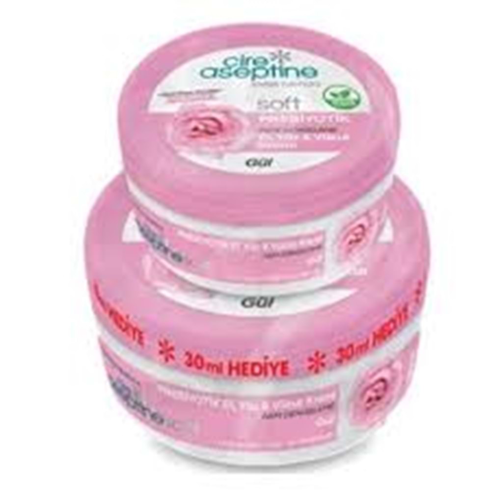 Cire Aseptine Soft Prebiyotik Gül Krem 100 ml + 30 ml