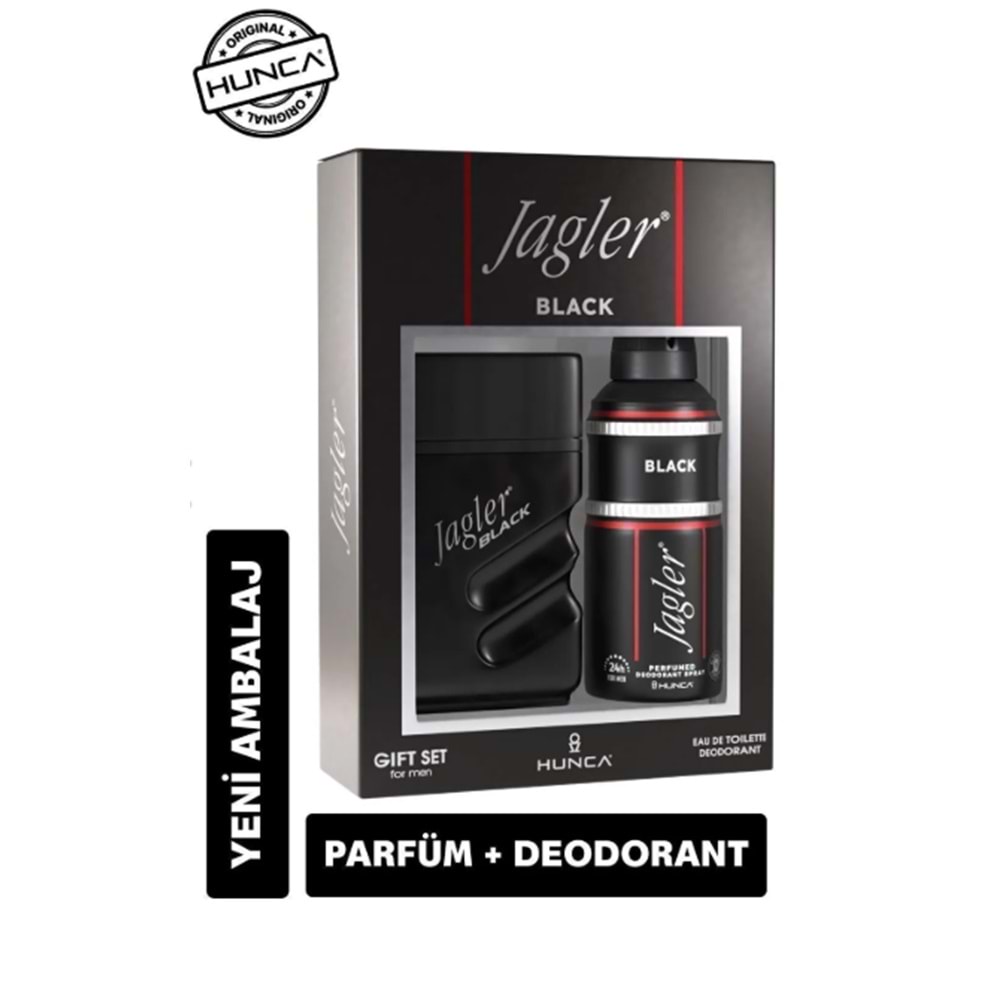 Jagler Black Erkek Parfüm Seti 90 ml EDT + 150 ml Deodorant