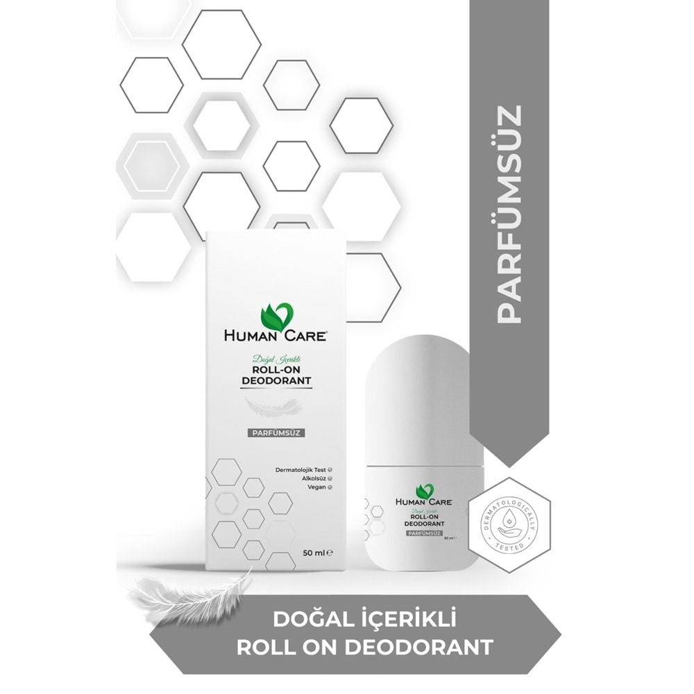 Human Care Doğal Roll On Deodorant Parfümsüz 50 ml