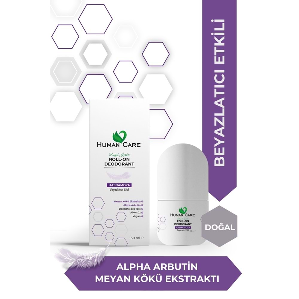 Human Care Doğal Roll On Deodorant Hasnamoya Beyazlatıcı Etki 50 Ml