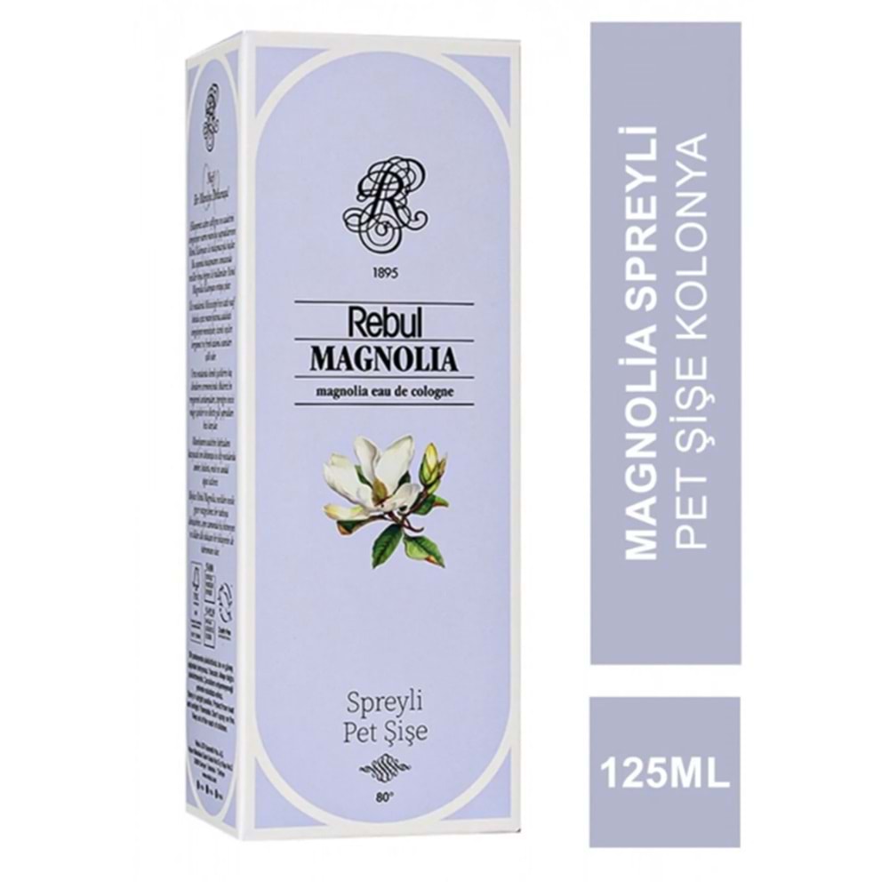 Rebul Magnolia Spreyli Pet Şişe Kolonya 125 ml