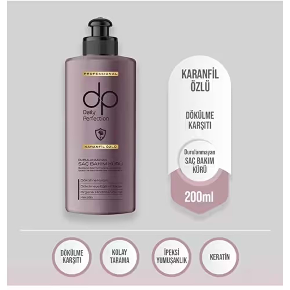 dp Daily Perfection Karanfil Özlü Durulanmayan Saç Bakım Kürü 200 ml