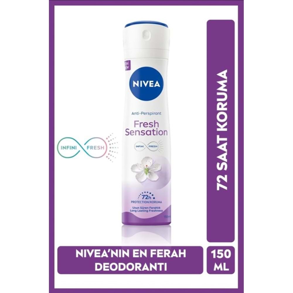 Nivea Fresh Sensation Kadın Sprey Deodorant 150 Ml