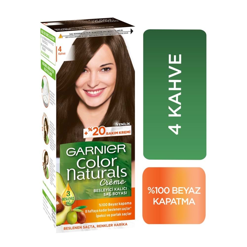 Garnier Color Naturals Saç Boyası 4 Kahve