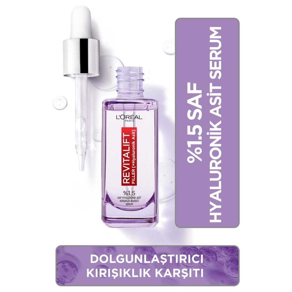 L'Oréal Paris Revitalift Filler %1.5 Saf Hyaluronik Asit Kırışıklık Karşıtı Serum- 30 ML