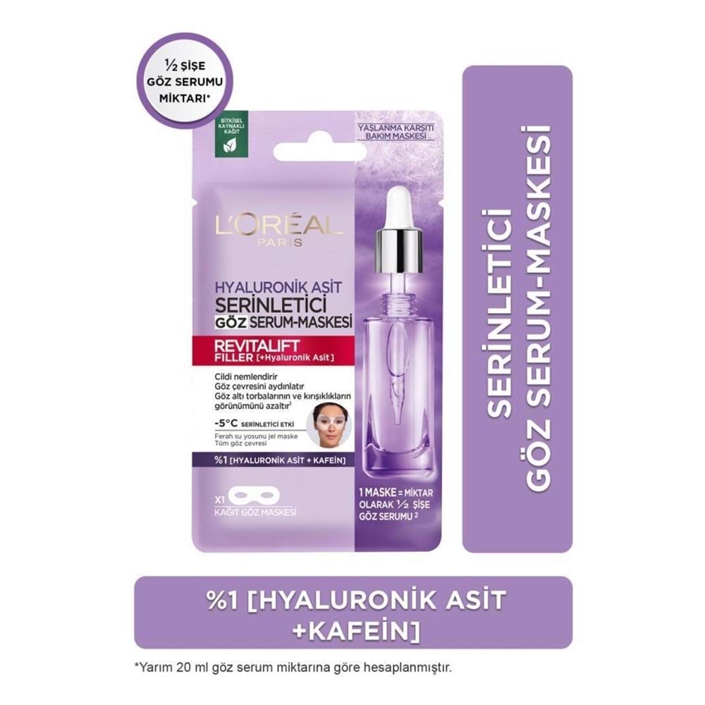 LOreal Paris Revitalift Filler Serinletici Göz Serum Maskesi