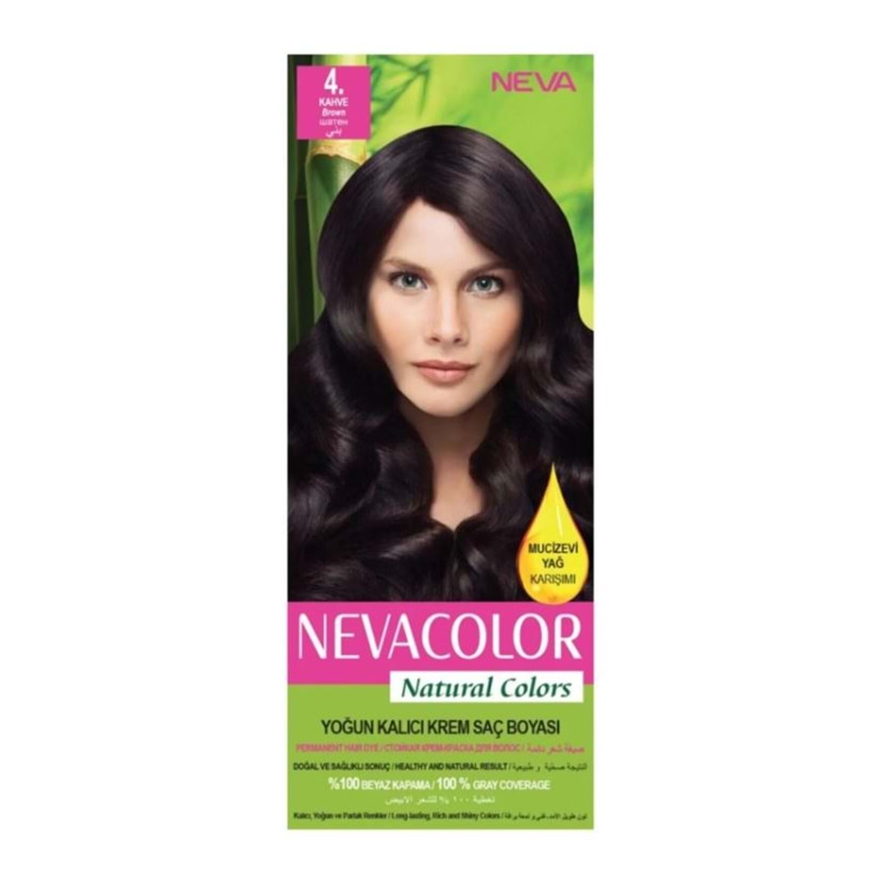 Neva Color Natural Saç Boyası Seti 4 Kahve