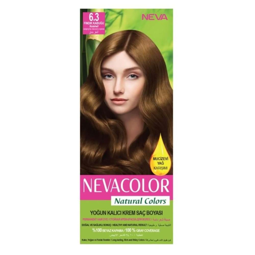 Neva Color Natural Saç Boyası Seti 6.3 Fındık Kabuğu