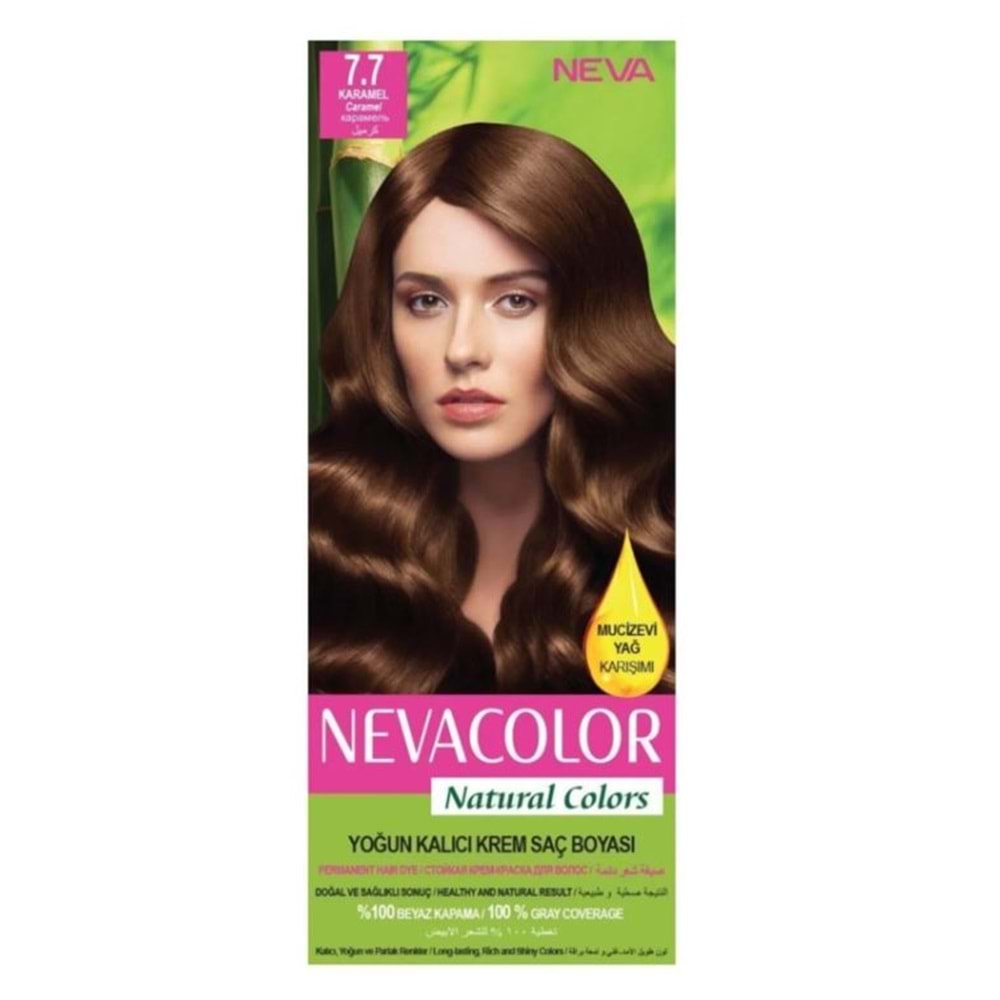 Neva Color Natural Saç Boyası Seti 7.7 Karamel