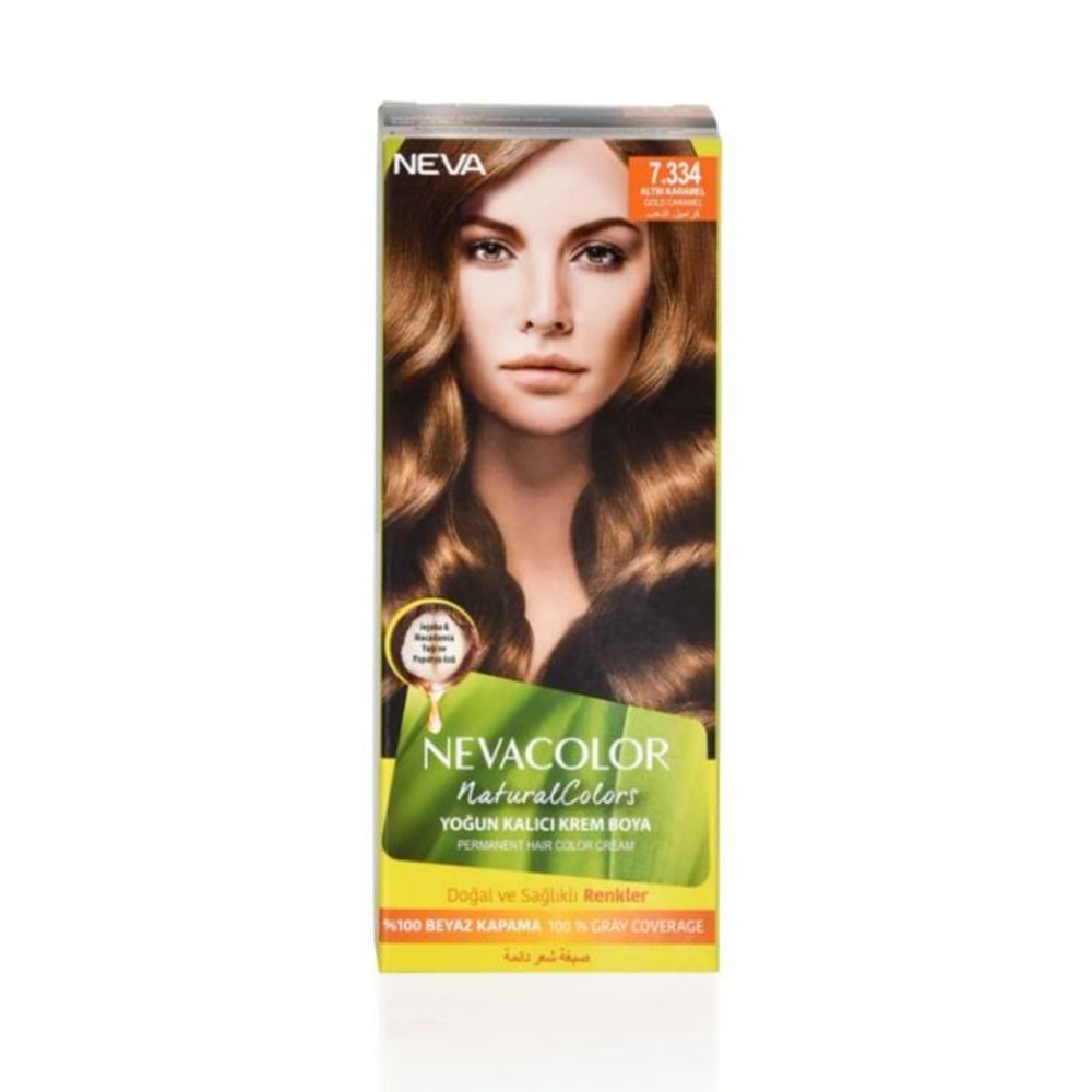 Neva Color Natural 7.334 Altın Karamel Saç Boyası