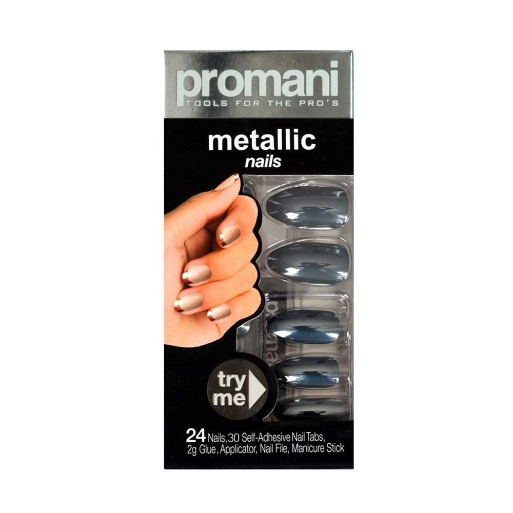 Promani Metalik Takma Tırnak Kiti - Koyu Füme Kod: PR-5020 800307050209