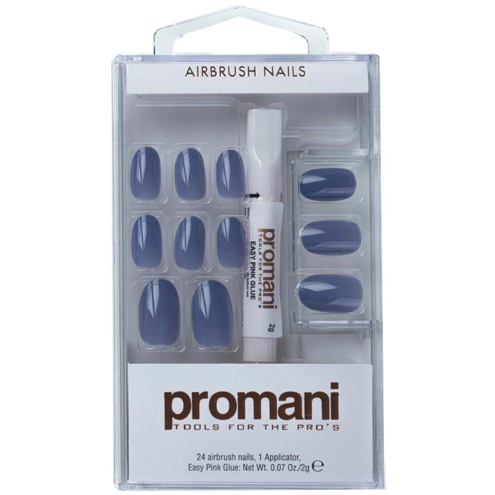 Promani Koyu Mavi Slate Takma Tırnak Kiti