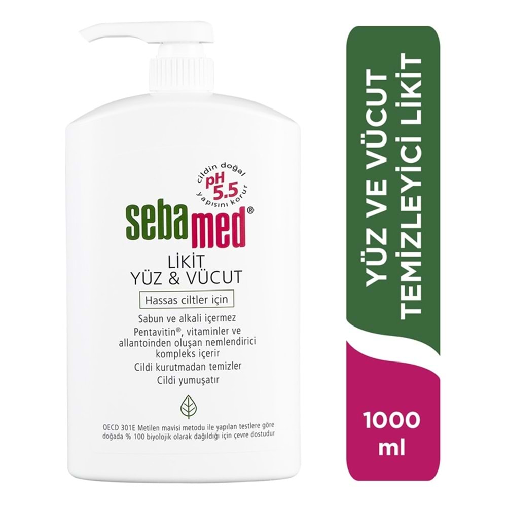 Sebamed Likit Yüz & Vücut Temizleme Jeli 1000 ml