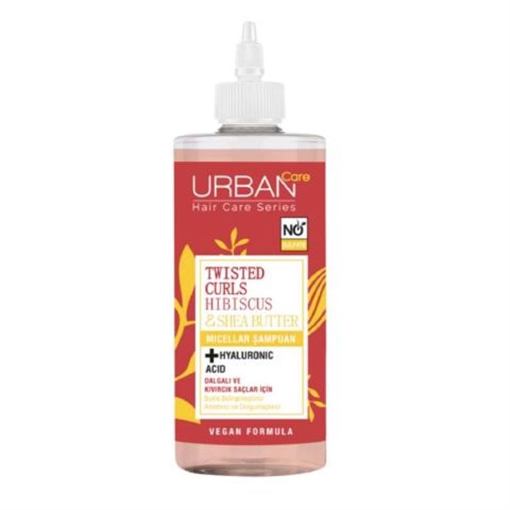 Urban Care Hibiscus&shea Butter Kıvırcık Ve Dalgalı Saçlara Özel Miselar Şampuan-sülfatsız-340 Ml