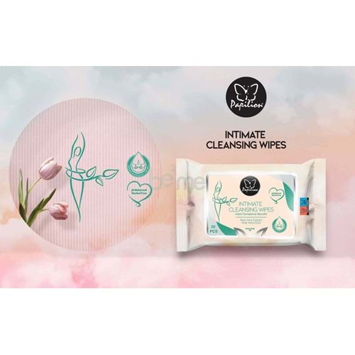 Papilion Intimate Cleansing Wipes 20 li