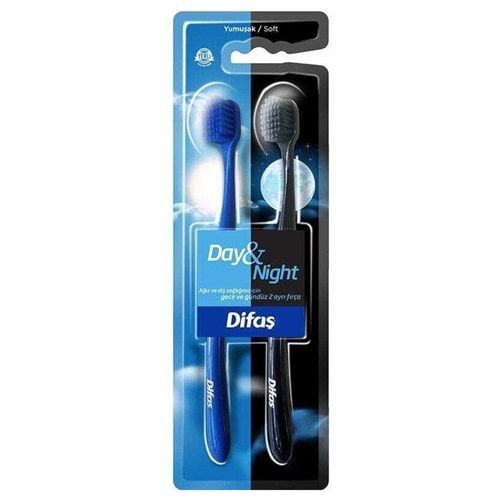 Difaş Day & Night Diş Fırçası Yumuşak 2'li