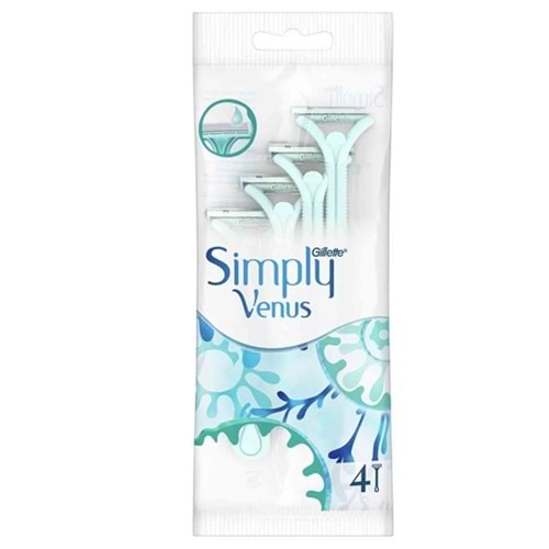 Gillette Venüs Simply Kullan At Tıraş Bıçağı 4lü