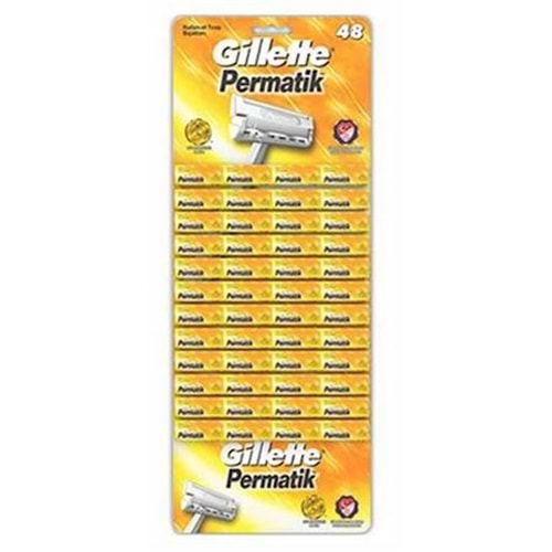 Gillette Permatik Kullan At Tıraş Bıçağı Kartela 48 Li