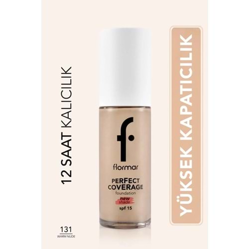 Flormar Yoğun Kapatıcı Su Bazlı Fondöten -131 Warm Nude