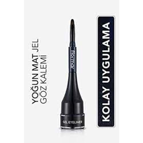 Flormar Yoğun Pigmentli Mat Jel Eyeliner -Gel Eyeliner-02 Oceanblue
