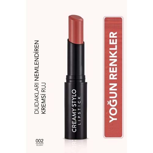 Flormar Yarı Parlak Stick Ruj Creamy Stylo Lipstick 002