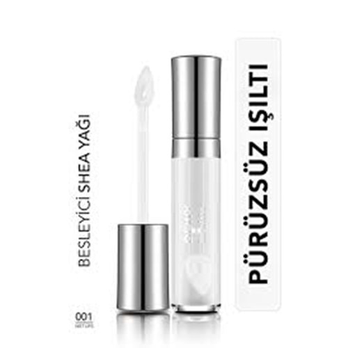 Flormar Besleyici Dudak Parlatıcısı - Dewy Lip Glaze - 001 Wet Lips