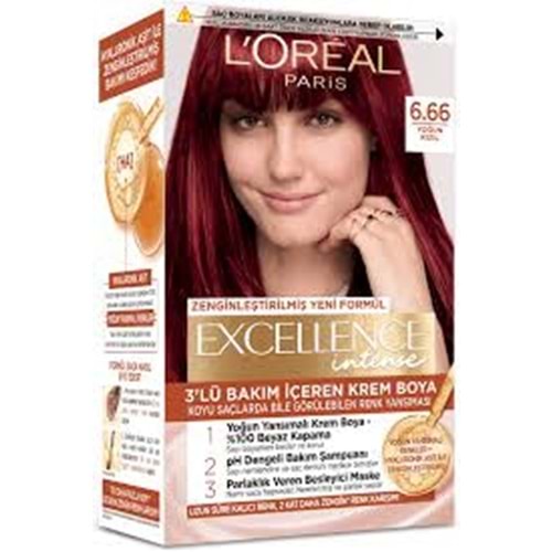 Loreal Paris Excellence Intense 6.66 Yoğun Kızıl