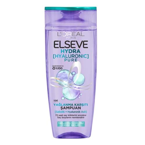 Elseve Hydra [hyaluronic] Pure Salisilik Asit Içeren Yağlanma Karşıtı Arındırıcı Şampuan 300ml