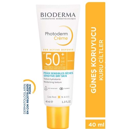 Bioderma Photoderm Cream SPF50+ Kuru Ciltler için Yüksek Korumalı Yüz Güneş Kremi 40 ml