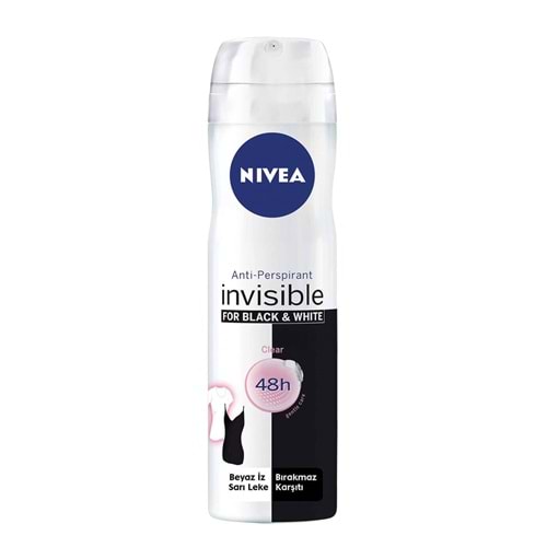 Nivea Women Invisible Black Whıte Clear Deodorant Sprey
